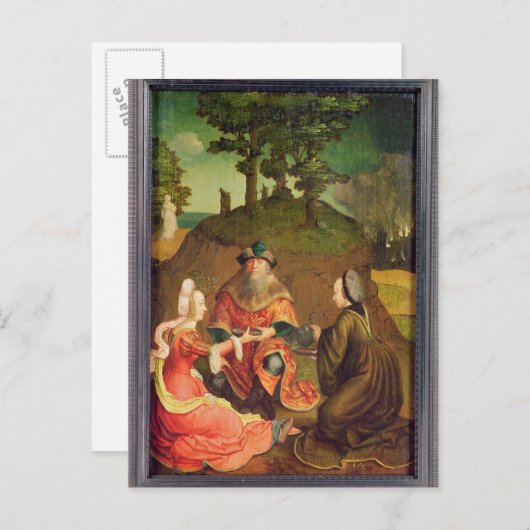 ロトの娘たちは父親にワインを飲ませる ポストカード (正面/裏面)