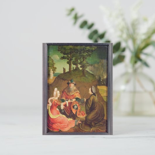 ロトの娘たちは父親にワインを飲ませる ポストカード (スタンド正面)