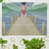 ロトイティニュージーランド湖 キッチンタオル (折り畳み)