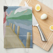 ロトイティニュージーランド湖 キッチンタオル (四つ折り)