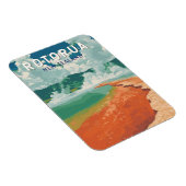 ロトルアニュージーランドイラストレーショントラベルアートレトロ マグネット (右側)