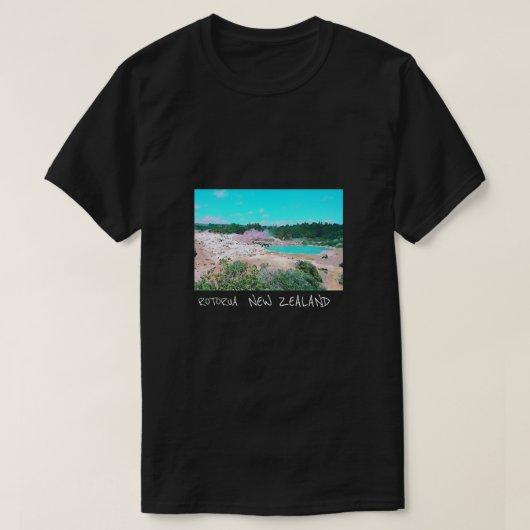 ロトルアニュージーランド旅行 Tシャツ (デザイン正面)