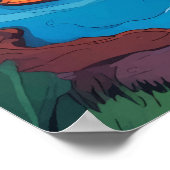 ロトルア地熱景観 ポスター (角)