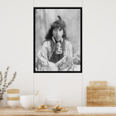 ロトルア・ニュージーランド出身のマオリ族の女性1895 ポスター (キッチン)