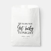 ロト結婚式の引き出物バッグは今夜ラッキーを得る フェイバーバッグ (正面)