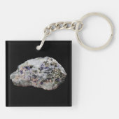 ロドクロサイト黄鉄蛍石トルマリン キーホルダー (裏面)