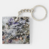 ロドクロサイト黄鉄蛍石トルマリン キーホルダー (裏面)