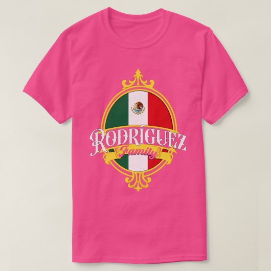 ロドリゲスファミリーメキシコ国旗 Tシャツ (デザイン正面)