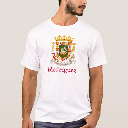 ロドリゲスプエルトリコの盾 Tシャツ (正面)