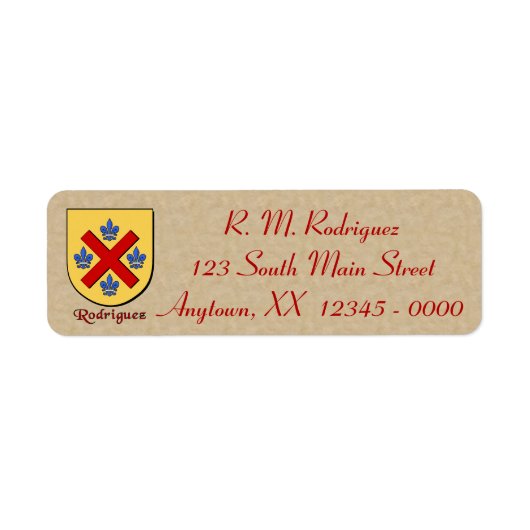 ロドリゲスヘラルディックシールド ラベル (正面)