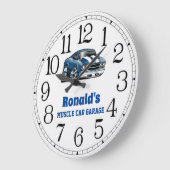 ロナルドの69マッスルカー大時計 ラージ壁時計 (傾斜)