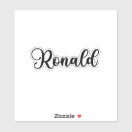 ロナルド名 – 手書き書道 シール