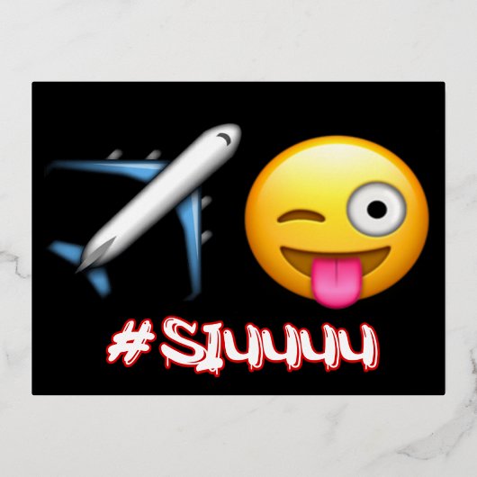 ロナルド絵文字 箔シーズンポストカード (正面)