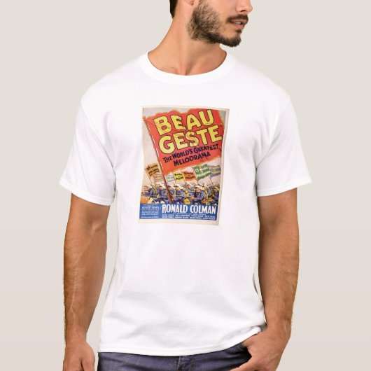 ロナルド・コールマン1927年の無声映画の展示者の広告 Tシャツ (正面)