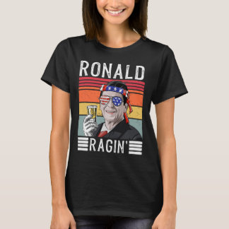 ロナルド・レイギン 愛国心たっぷり 7月4日 ジョーク Tシャツ