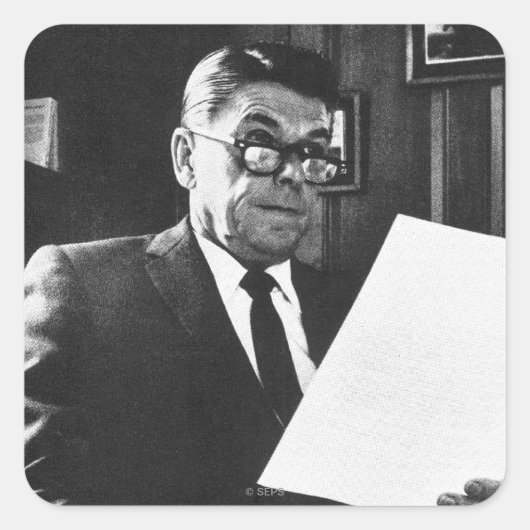 ロナルド・レーガンの写真 スクエアシール (正面)