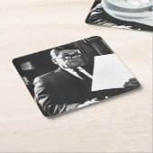 ロナルド・レーガンの写真 スクエアペーパーコースター (アングル)