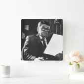 ロナルド・レーガンの写真 スクエア壁時計 (ホーム)