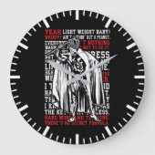 ロニーコールマンミスターオリンピアトレーニング 感動的 ラージ壁時計 (正面)