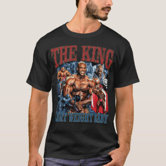 ロニー・コールマン・ザ・キング 軽量級 バー ガール レトロ Tシャツ