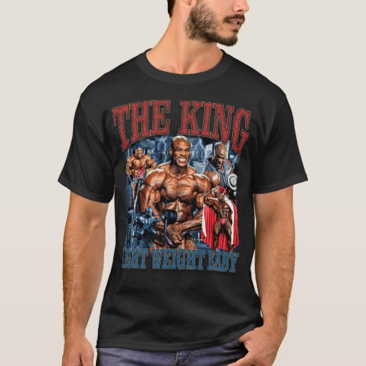 ロニー・コールマン・ザ・キング 軽量級 バー ガール レトロ Tシャツ (正面)
