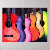 ロニ数々のの色のギターのポスター ポスター (正面)