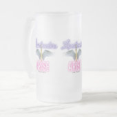 ロネランダース発生 – 曇りガラス製マグカップ フロストグラスビールジョッキ (正面左)