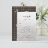 ロハバースコットランドタータンチェック結婚ズ 出欠カード (スタンド正面)