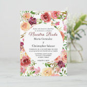 ロハ・フローレス ウェディング エレガント スペイン語 エスパニョール 結婚式 招待状 (スタンド正面)