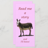 ロバおもしろいに可愛い子どものブックマークあり (正面/裏面)