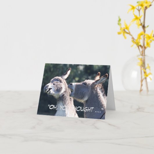 ロバおもしろいを使った父の日のカード カード (黄色い花)