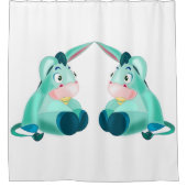 ロバおもしろいーシャワーカーテン シャワーカーテン (正面)