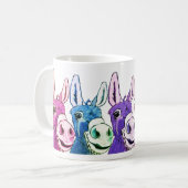 ロバおもしろいー付きコーヒーカップ コーヒーマグカップ (正面左)