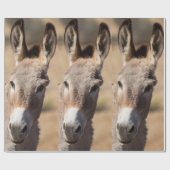 ロバおもしろいー顔 ラッピングペーパー (フラット)