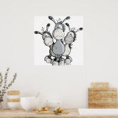 ロバおもしろいー3 ポスター (キッチン)