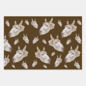 ロバおもしろいー、ギフト用ラッピングシート ラッピングペーパーシート (正面)