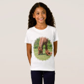 ロバおよび子馬の女の子のTシャツ Tシャツ (正面フル)