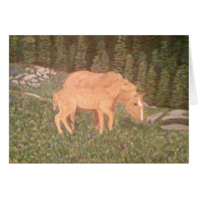 ロバおよび子馬 (正面横)