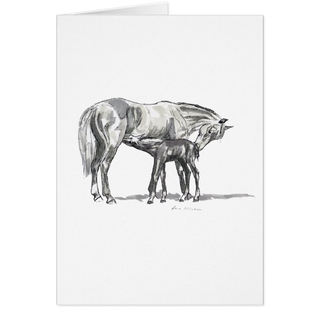 ロバおよび子馬 (正面)