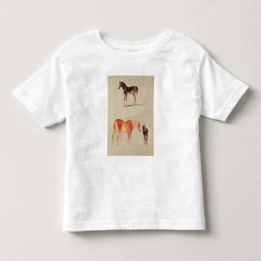 ロバおよび子馬 トドラーTシャツ (正面)