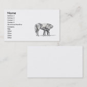 ロバおよび子馬 名刺 (正面/裏面)