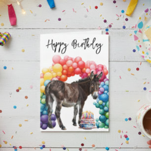 ロバかわいい誕生日カード カード