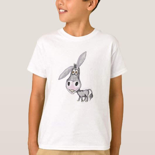 ロバかわいいtシャツデザイン tシャツ (正面)