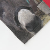 「ロバがサンタ素晴らしスを作れ!」 フリースブランケット (角)