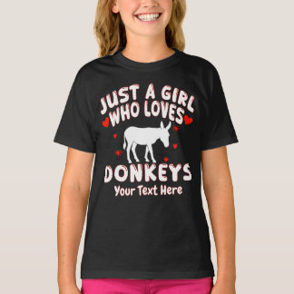 ロバが大好きな女の子 オーダーメイド Tシャツ