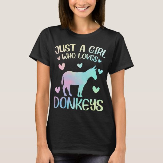 ロバが大好きな女の子 Tシャツ (正面)