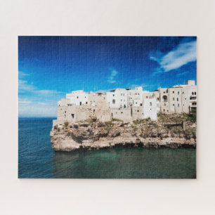 ロバがPugliaで崖で収容するPolignano ジグソーパズル