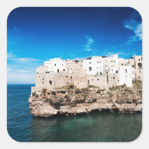 ロバがPugliaで崖で収容するPolignano スクエアシール