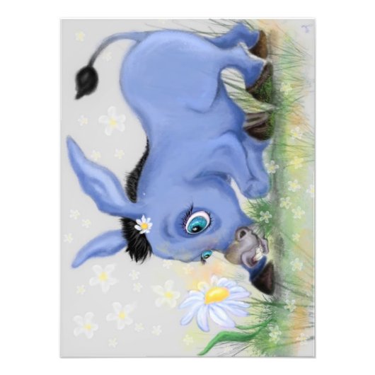 ロバとデイジーポスター フォトプリント            (正面)