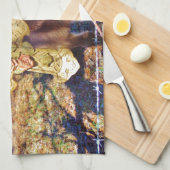 ロバとバラクロス キッチンタオル (四つ折り)